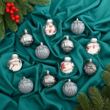 Set of balls plastic D-6 cm, 12 pcs 