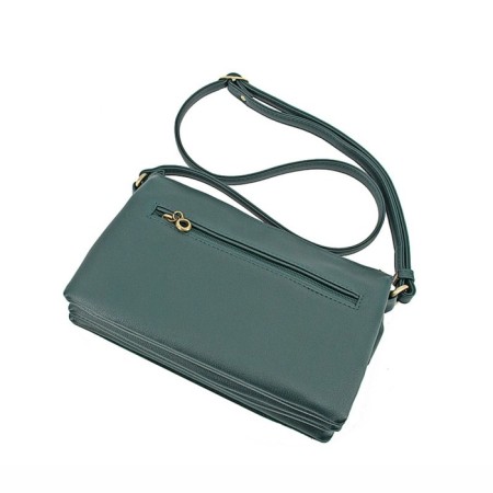 Women's bag (B2721-04140) Artificial leather + suede, green, 1x210x26 cm-2