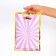 Gift, metallized, "fan" pink 17x25 cm, 20 microns 10 pcs set