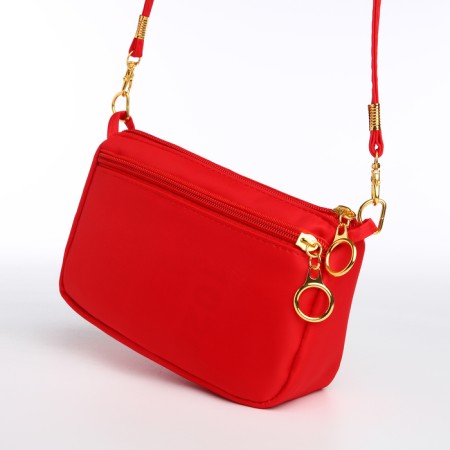 Bag Women's Cross-Bodi with a zipper, red color-1