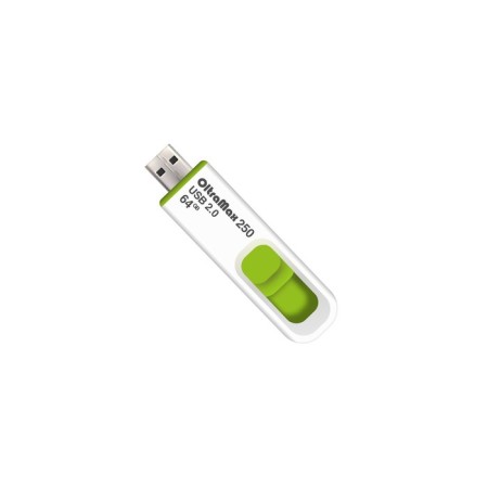 OLTRAMAX 250, 64 GB, USB2.0 flash drive, th he is up to 15 MB/s, PBU up to 8 Mb/s, green