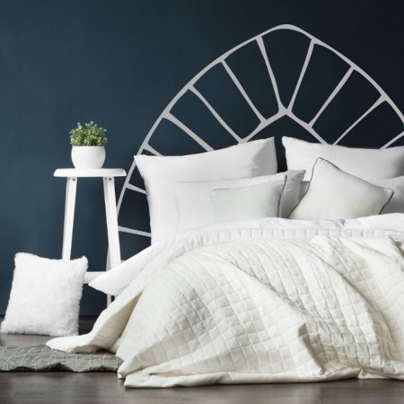 Konni set: cover 230 x 250 cm, pillowcase 45 x 45 cm - 2 pcs, white color-1