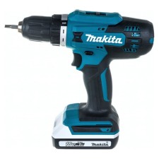 Дрель-шуруповерт Makita DF488DWAE, 18 В, 2х2 Ач, Li-Ion, 42/24 Нм, 400/1400 об/мин, кейс