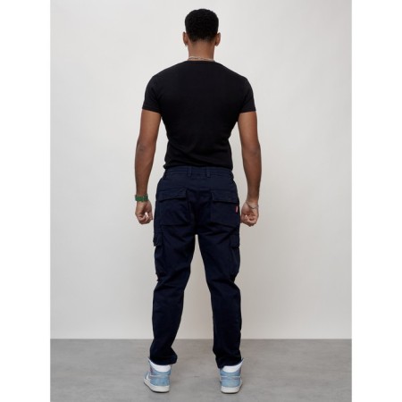 Cargo jeans men, size 44, dark blue color-11