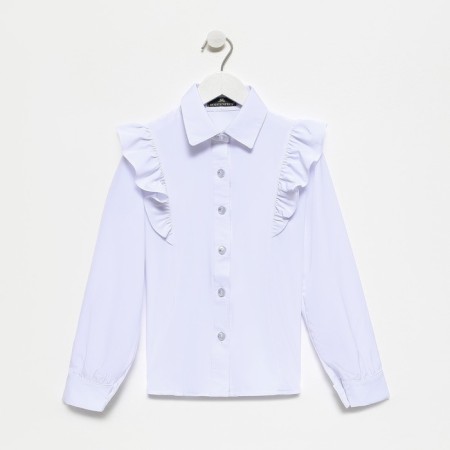 School blouse for girls, white color, height 146 cm-4