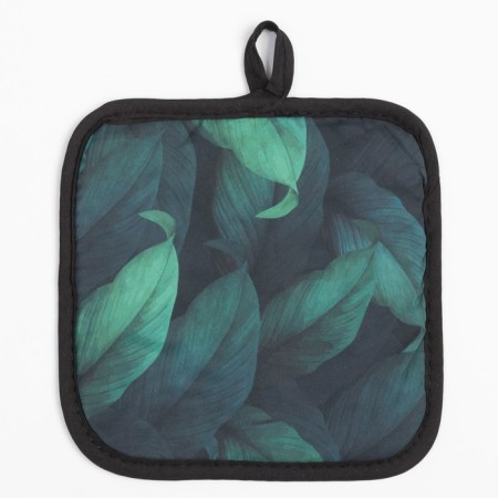 Kitchen set (2 objects) Ethel “Leaves”, a severity of 17x17 cm, mittens 26x16 cm, 100% p/e-3