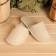 Slippers for a bath with a waterproof, non -slip sole, white, felt