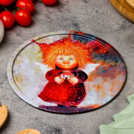Set of decorative plates "Sun Angel", 3 pcs, 20 x 0.4 x 0.32 cm, metal