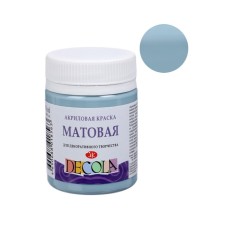 Acrylic matte paint 50 ml, ZHK Decola, gray-blue, 14328536