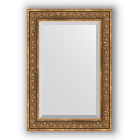 Mirror with fatset in the baguette frame - Bronze monogram 101 mm, 69 x 99 cm, evoForm