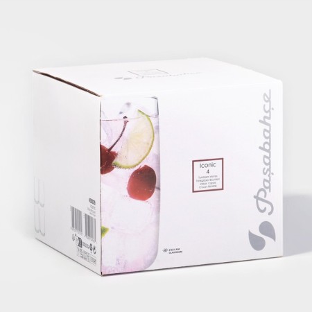 Set of glass glasses ICONIC, 540 ml, 4 pcs-3