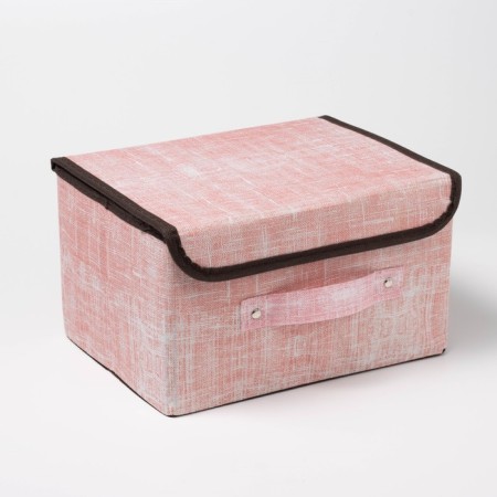 Stellid box for storage with a lid "Ronda", 26 × 20.5 × 16 cm, pink color