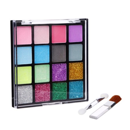 Cosmetics set for girls: shadows, brush, applicator-2