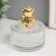 Casket glass, ceramics "Golden Bear" 7.8x7.8x9.5 cm