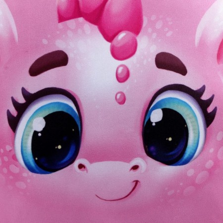 The pillow is round "Dracos", pink-2