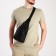 Male sling bag made of artificial leather, black color