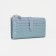 Women's wallet on the button, blue color