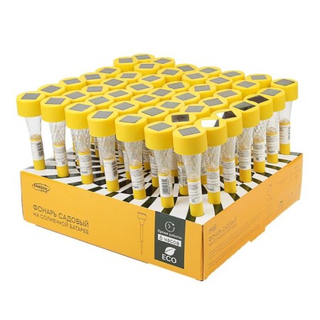 Garden lamp on the sunny battery "Yellow trapezoid", 4.5 × 30 × 4.5 cm, 1 LED, glow white-3