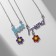 Best Friends “Uzolnutors” pendants, flowers, colored in silver, 45 cm
