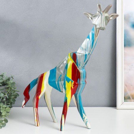 Polystone souvenir "Curious giraffe" Sunses of paint 12x40x49 cm