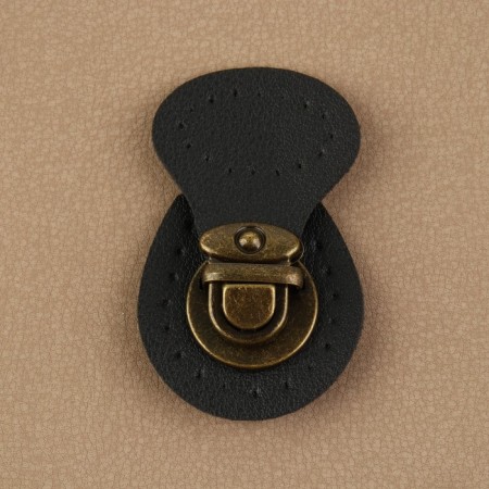 Bag -staple, sewing, 6 × 4 cm, black/bronze color-1