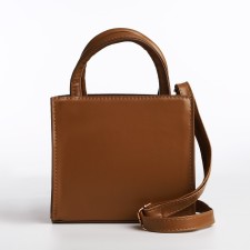 Bag Women's Tout with zipper, brown color