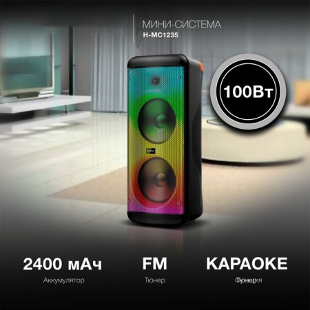 Hyundai H-Mc1235 Black 40W FM USB BT Micro SD-2