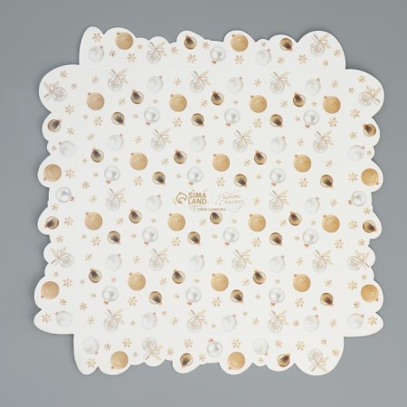 Box for confectionery products with PVC Happy New Year, 21 x 21 x 3 cm, new year-8