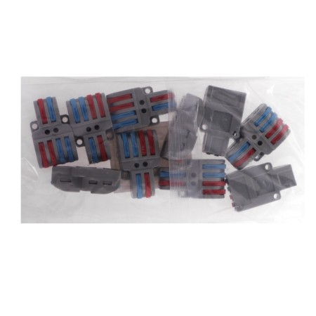 Electric terminal, 32a, 0.08-4 mm2, phase/zero, 2 input 4 conclusion, set 10 pcs-5