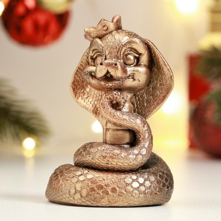 Figure "Snake with the Crown" bronze, 8x5cm
