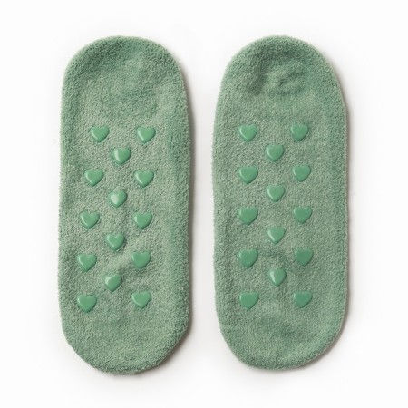 Women's socks shortened non-slip, green color, size 36-39-2