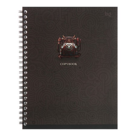 A notebook of 96 sheets in a cage on the crest "steampunk", cover of shallow cardboard, matte lamination, selective varnish, mix-6