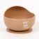 Set for feeding: bib, plate on the suction cup, spoon, m & b, beige