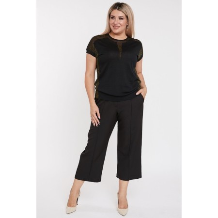 Female trousers, size 64, black color