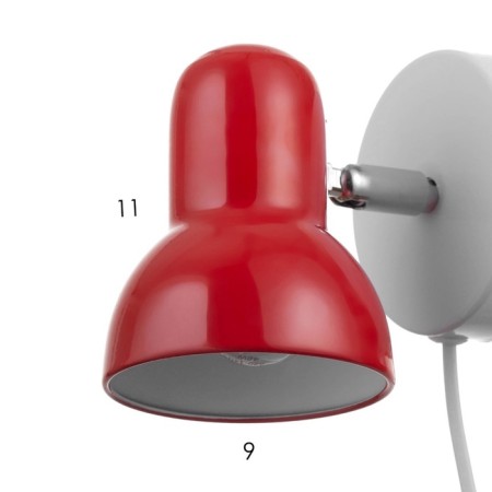 Sconces with the Sevantos wire E27 40W Red 9x9x14 cm-9