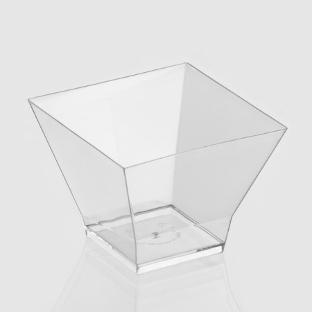 Plastic disposable form for buffet "Middle Pagoda", 200 ml, 8 × 8 cm, transparent color, 12 pcs/un-8
