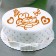 Decoration for the cake "Happy Birthday", with hearts and butterflies, color gold