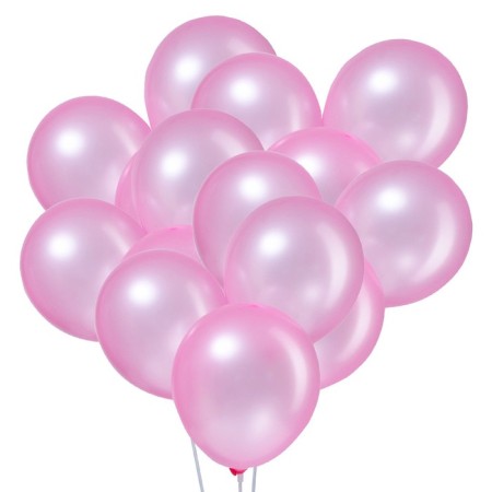 Latex ball 12 ", metal, in a set 100 pcs., Pink color-1