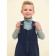Semi-combinezone children, height 110 cm, dark blue color