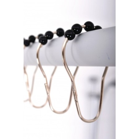 Rings for the rod set 12 pcs, with black balls