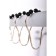 Rings for the rod set 12 pcs, with black balls