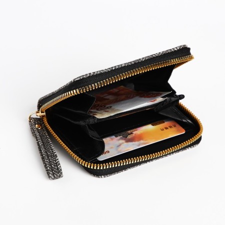Children's wallet with lightning, black color-3