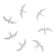The decoration is wall, gypsum panel "Swallows", 7 pcs, 18 x 11 cm, white
