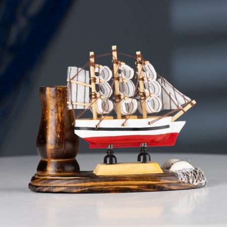 Set of desktop "ship" with a pencil 14*7*11cm-5