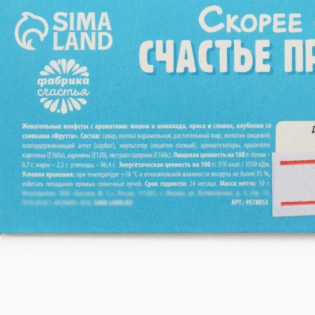 Chewing candy "10 centimeters of happiness", 10 g.-4