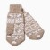 Women's mittens, beige color, size 18