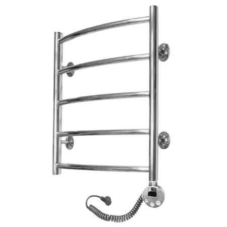Domoterm electric heated towel rail "Calipso", 500 x 700 mm, 5 crossbars, right, chrome-1
