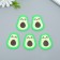 Decor for creativity rubber "Avocado with face" set 10 pcs mix 4.5x3.5 cm