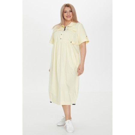 Dress shirt female luxury plus, size 56, yellow color-1