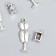 Decor for creativity Metal "Mannequin and thread" silver set 4+4 pcs 3.8x1.1 cm 1.4x1.1x0.8 cm 78800